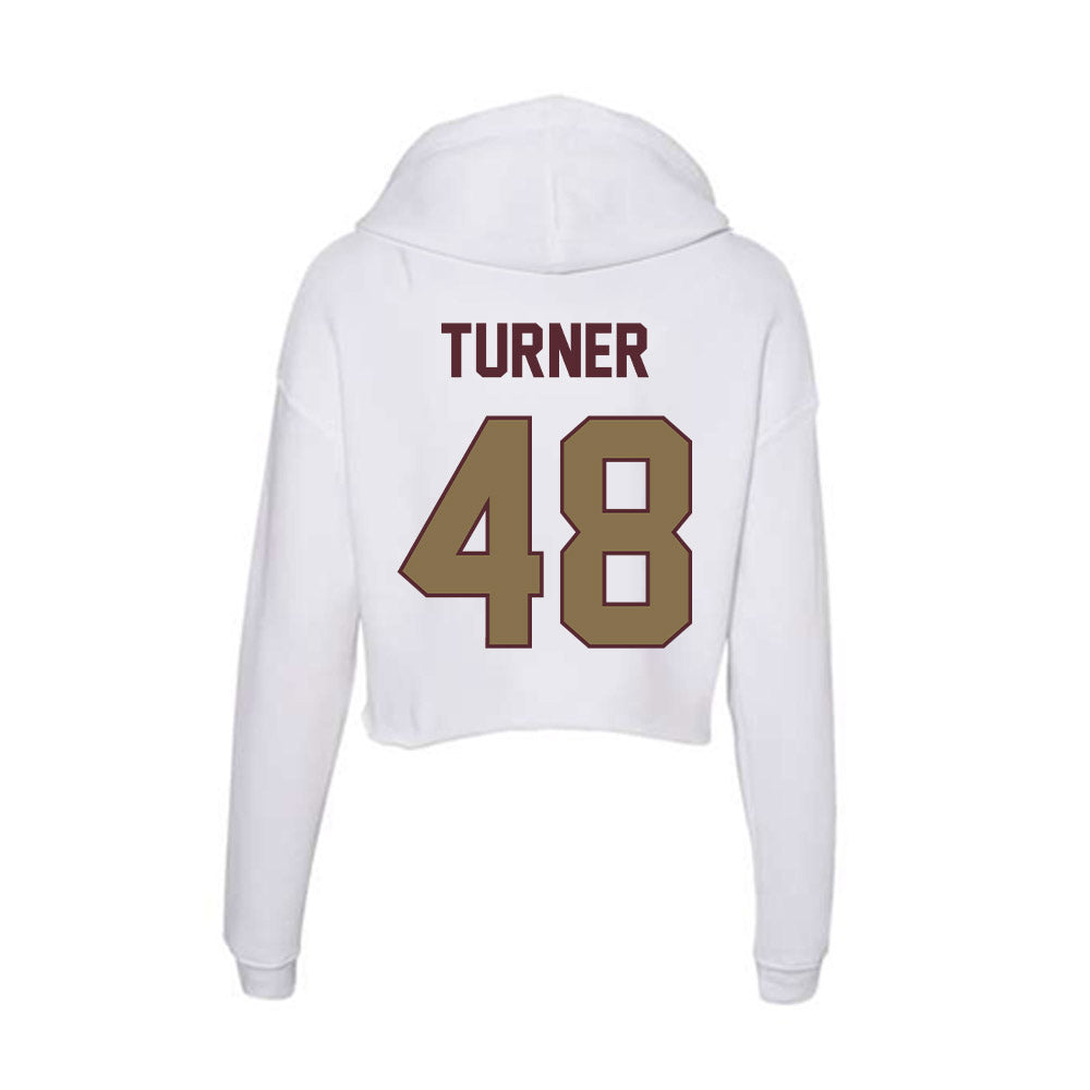 Texas State - NCAA Football : Austin Turner - Women's Crop Fleece Hoodie-1