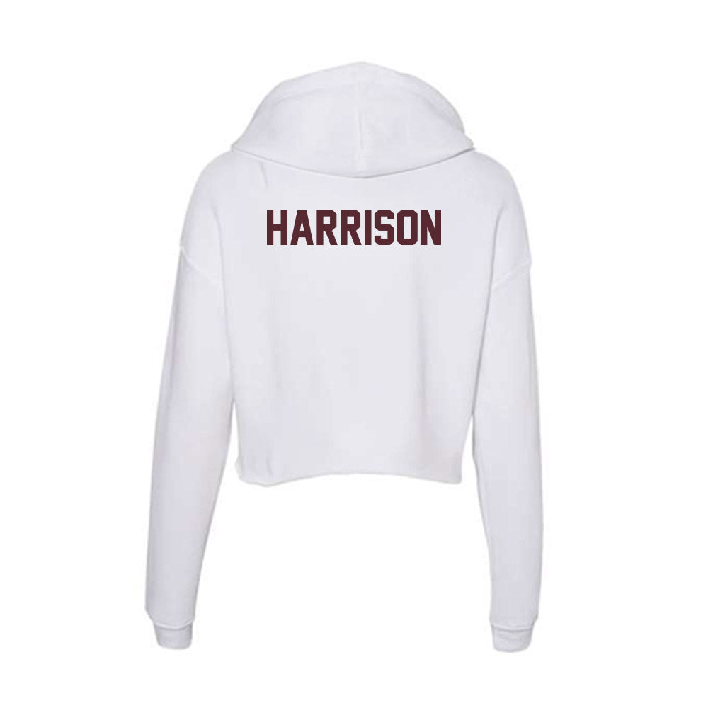 Texas State - NCAA Men's Track & Field : Ryder Harrison - Women's Crop Fleece Hoodie-1