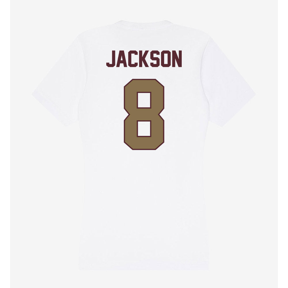 Texas State - NCAA Football : Brad Jackson - Women's V-Neck T-Shirt-1