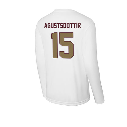 Texas State - NCAA Women's Soccer : Katrin Agustsdottir - Activewear Long Sleeve T-Shirt-1