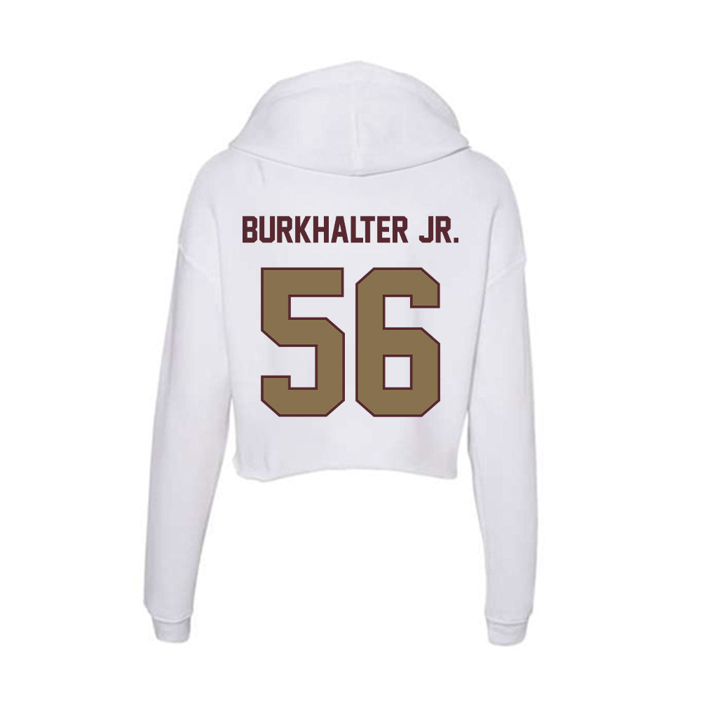 Texas State - NCAA Football : Trenton Burkhalter Jr. - Women's Crop Fleece Hoodie-1