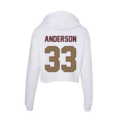 Texas State - NCAA Women's Basketball : Kyra Anderson - Women's Crop Fleece Hoodie-1