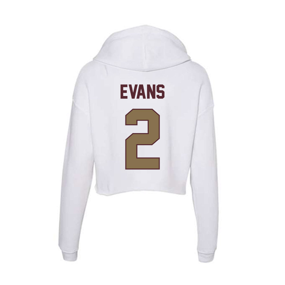 Texas State - NCAA Football : Kylen Evans - Women's Crop Fleece Hoodie-1