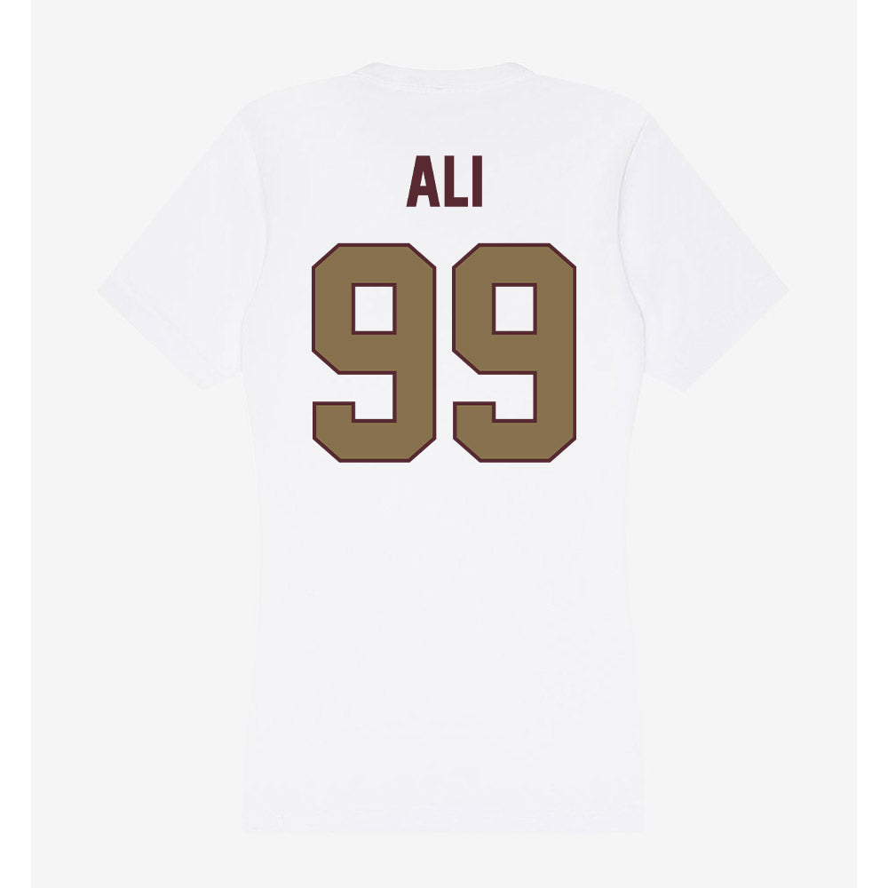 Texas State - NCAA Football : Jussiah Ali - Women's V-Neck T-Shirt-1