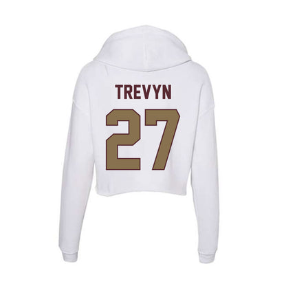 Texas State - NCAA Baseball : Trevyn Trevyn - Women's Crop Fleece Hooded Sweatshirt-1