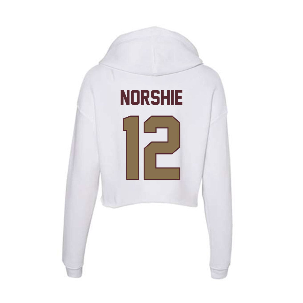 Texas State - NCAA Women's Soccer : Nina Norshie - Women's Crop Fleece Hoodie-1
