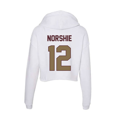 Texas State - NCAA Women's Soccer : Nina Norshie - Women's Crop Fleece Hoodie-1
