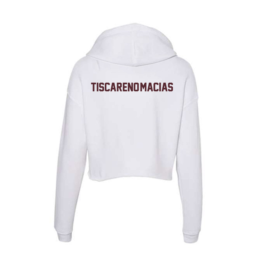 Texas State - NCAA Women's Track & Field : Alexia Tiscareno-Macias - Women's Crop Fleece Hooded Sweatshirt-1