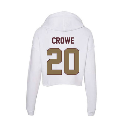 Texas State - NCAA Football : Dameon Crowe - Women's Crop Fleece Hooded Sweatshirt-1