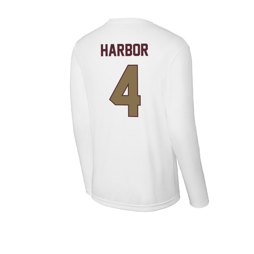 Texas State - NCAA Women's Basketball : Myla Harbor - Activewear Long Sleeve T-Shirt-1