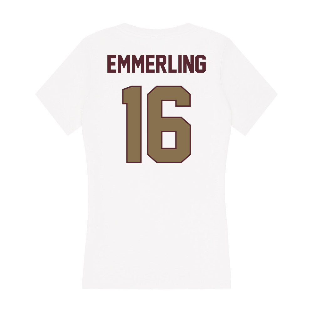 Texas State - NCAA Women's Volleyball : caelyn emmerling - Women's V-Neck T-Shirt-1