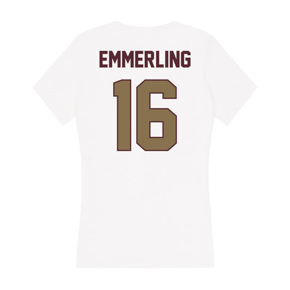 Texas State - NCAA Women's Volleyball : caelyn emmerling - Women's V-Neck T-Shirt-1