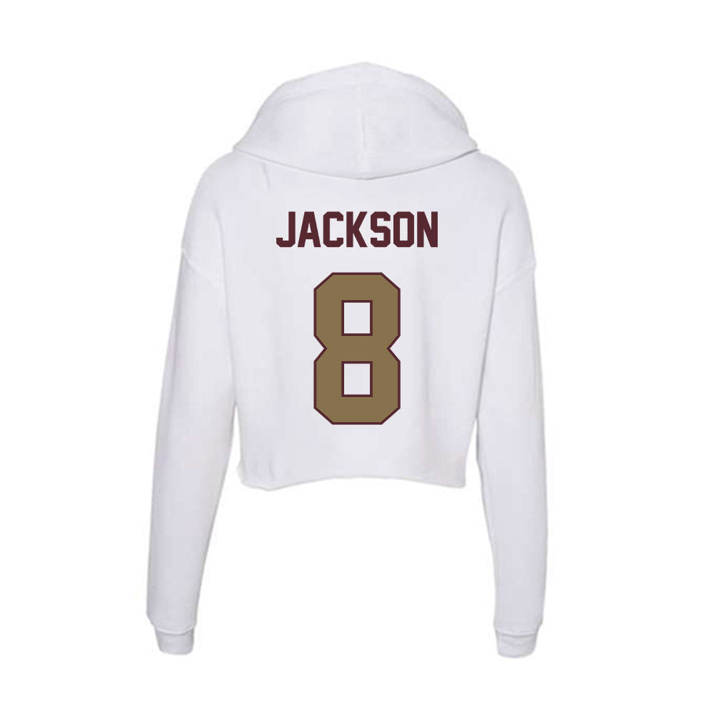 Texas State - NCAA Football : Brad Jackson - Women's Crop Fleece Hoodie-1