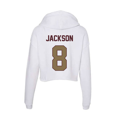 Texas State - NCAA Football : Brad Jackson - Women's Crop Fleece Hoodie-1