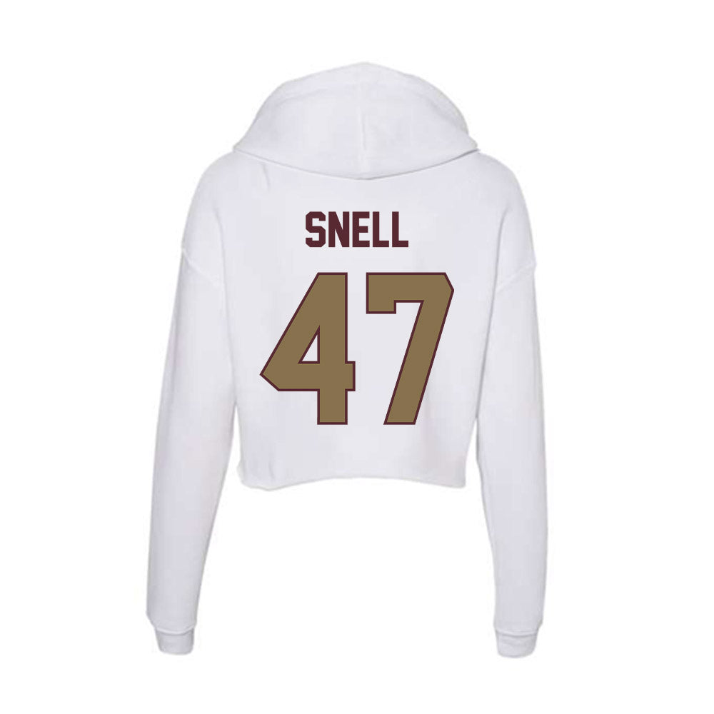 Texas State - NCAA Football : Darian Snell - Women's Crop Fleece Hoodie-1