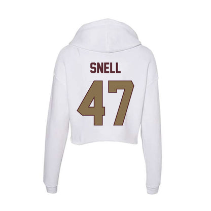 Texas State - NCAA Football : Darian Snell - Women's Crop Fleece Hoodie-1
