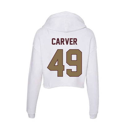Texas State - NCAA Football : Blaine Carver - Women's Crop Fleece Hoodie-1