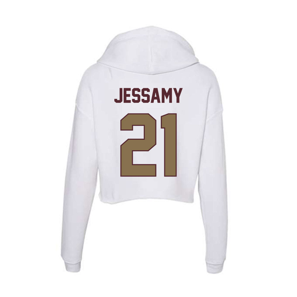 Texas State - NCAA Men's Basketball : Ronald Jessamy - Women's Crop Fleece Hoodie-1