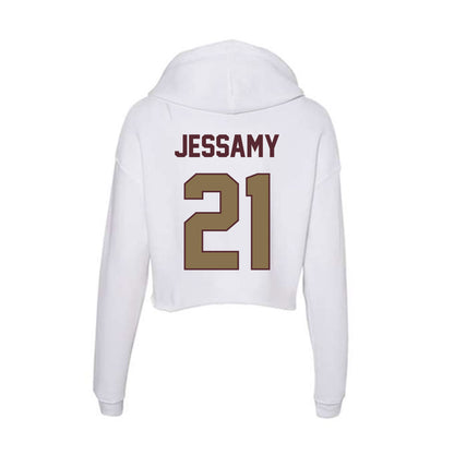 Texas State - NCAA Men's Basketball : Ronald Jessamy - Women's Crop Fleece Hoodie-1