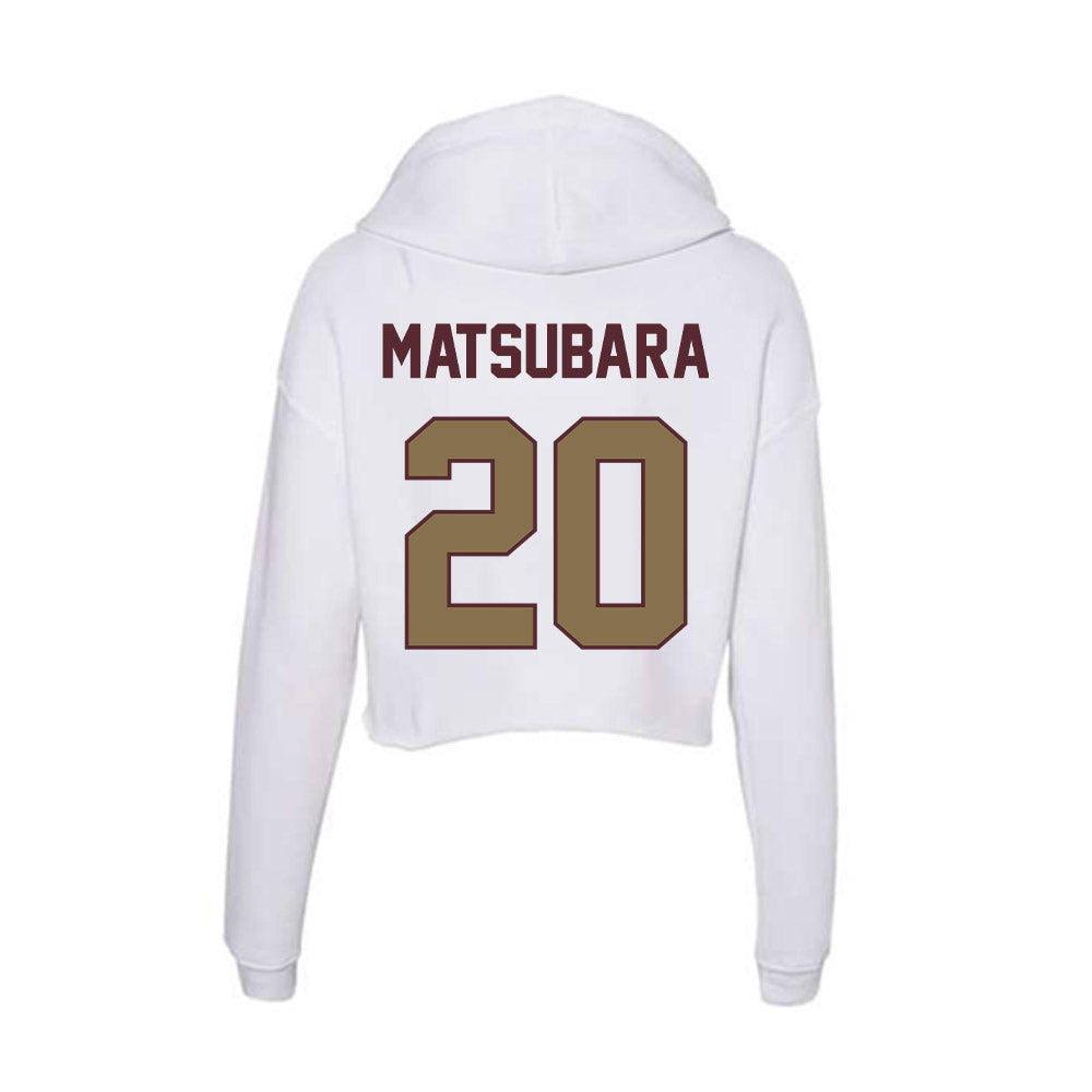 Texas State - NCAA Women's Soccer : Luna Matsubara - Women's Crop Fleece Hoodie-1