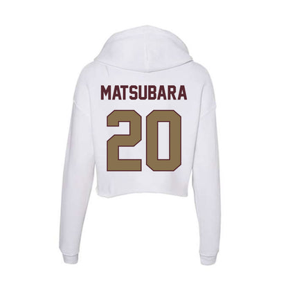 Texas State - NCAA Women's Soccer : Luna Matsubara - Women's Crop Fleece Hoodie-1