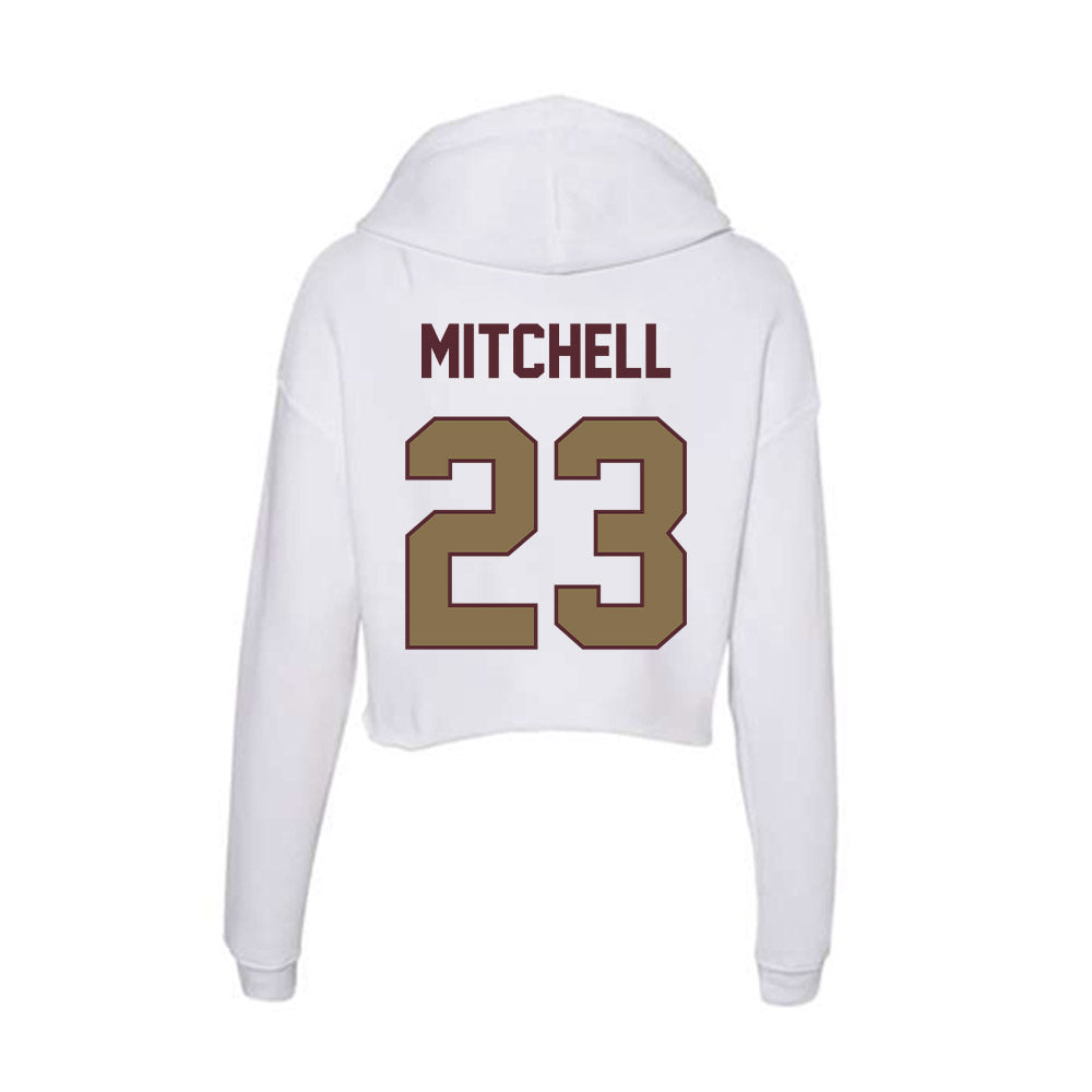 Texas State - NCAA Baseball : Drayton Mitchell - Women's Crop Fleece Hooded Sweatshirt-1