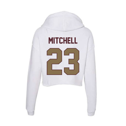 Texas State - NCAA Baseball : Drayton Mitchell - Women's Crop Fleece Hooded Sweatshirt-1