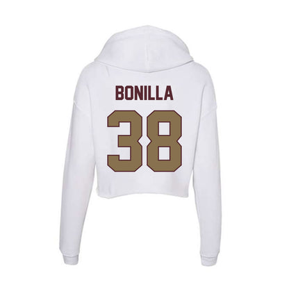 Texas State - NCAA Football : Jacob Bonilla - Women's Crop Fleece Hooded Sweatshirt-1