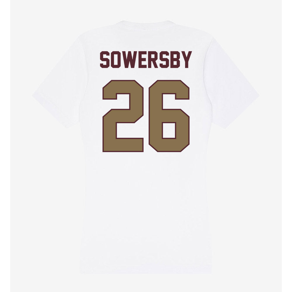 Texas State - NCAA Football : Bradley Sowersby - Women's V-Neck T-Shirt-1