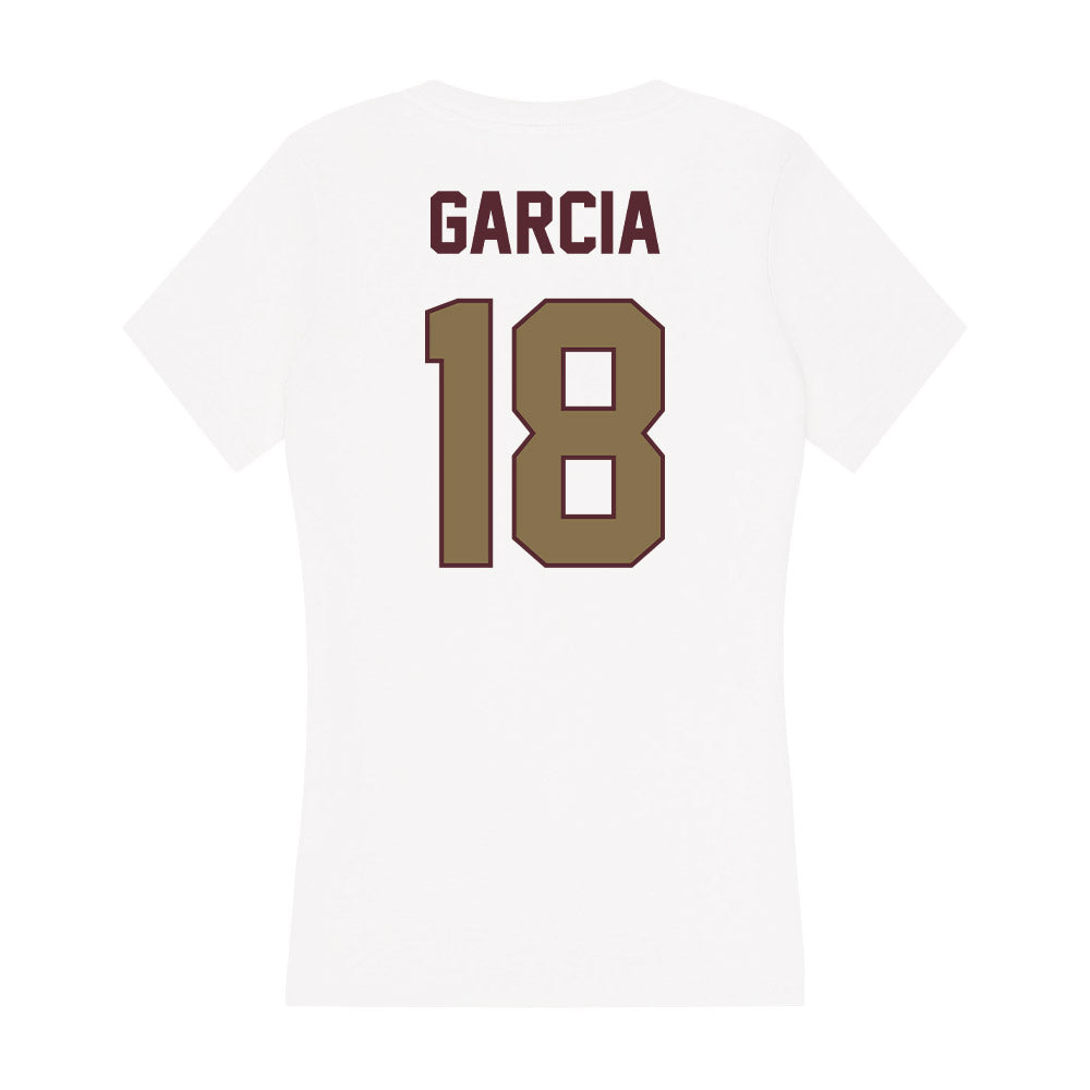 Texas State - NCAA Women's Soccer : Halle Garcia - Women's V-Neck T-Shirt-1