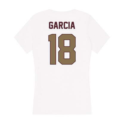 Texas State - NCAA Women's Soccer : Halle Garcia - Women's V-Neck T-Shirt-1