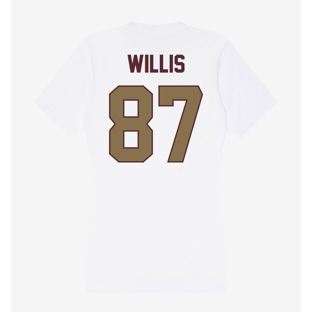 Texas State - NCAA Football : Kristopher Willis - Women's V-Neck T-Shirt-1