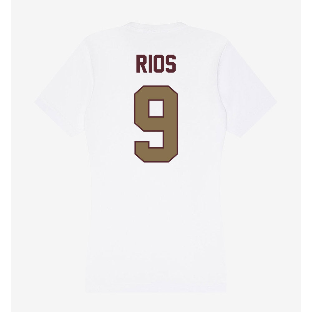 Texas State - NCAA Football : Jaden Rios - Women's V-Neck T-Shirt-1