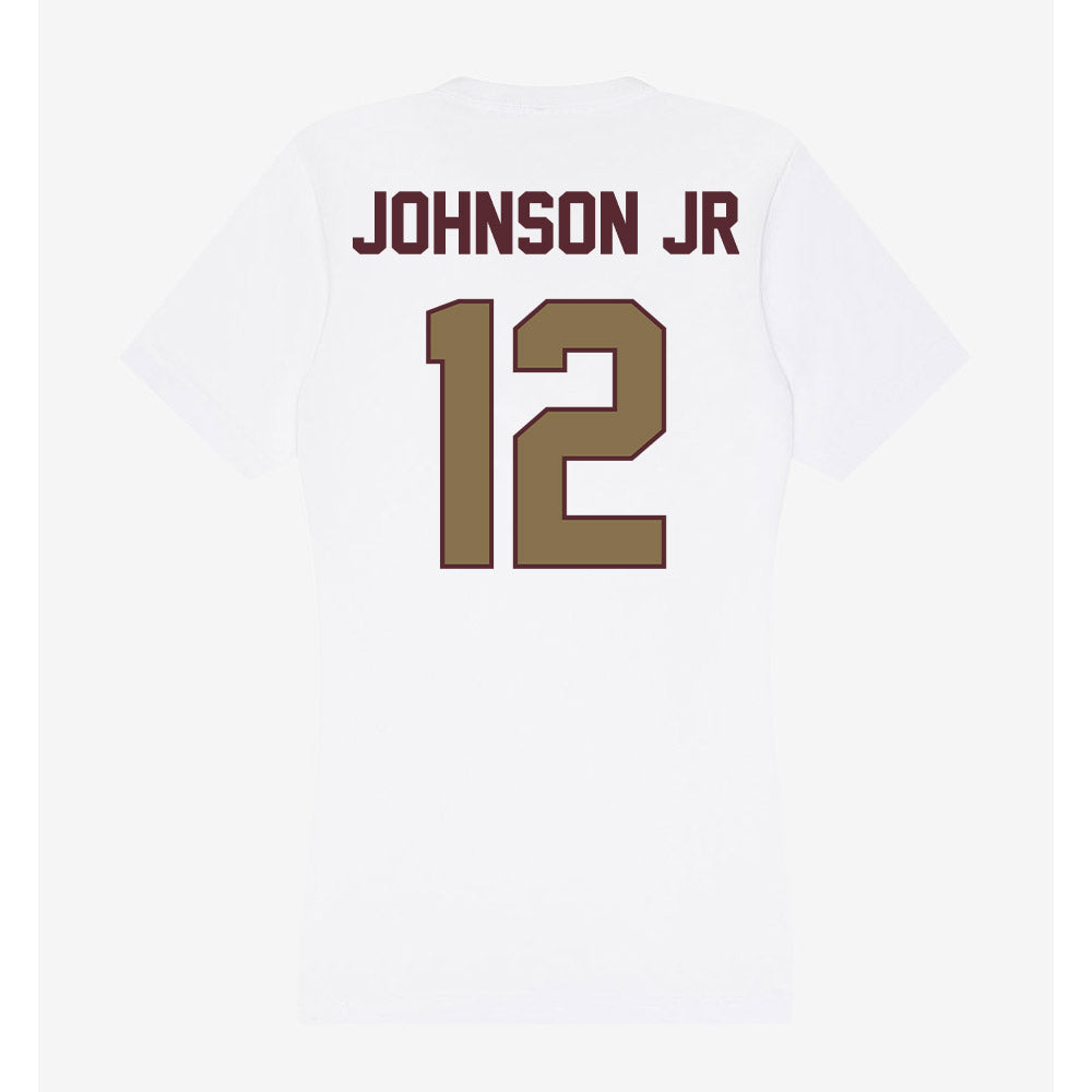 Texas State - NCAA Football : Lorenzo Johnson Jr - Women's V-Neck T-Shirt-1