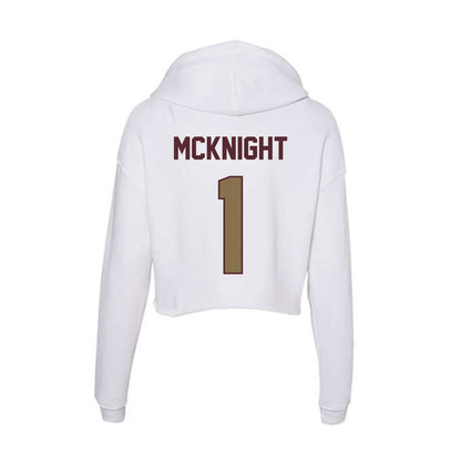 Texas State - NCAA Baseball : Jaxon McKnight - Women's Crop Fleece Hooded Sweatshirt-1