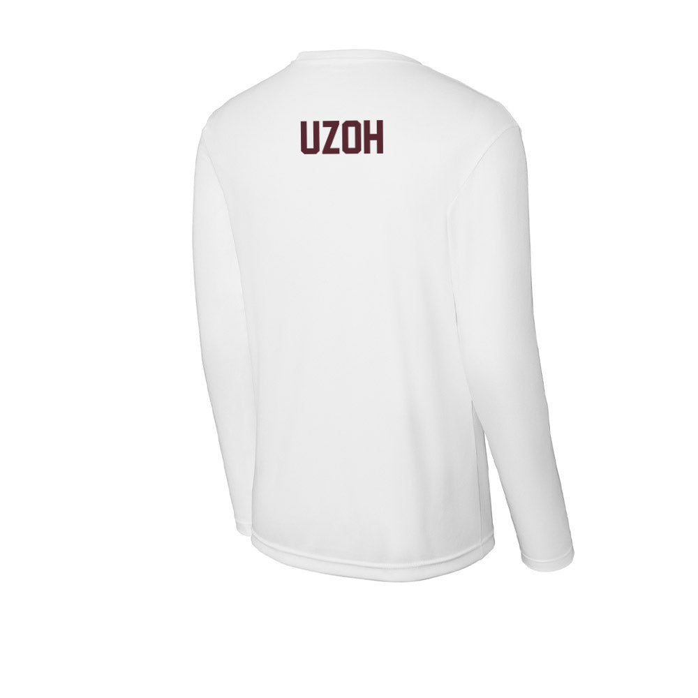 Texas State - NCAA Women's Track & Field : Chinenye Uzoh - Activewear Long Sleeve T-Shirt-1