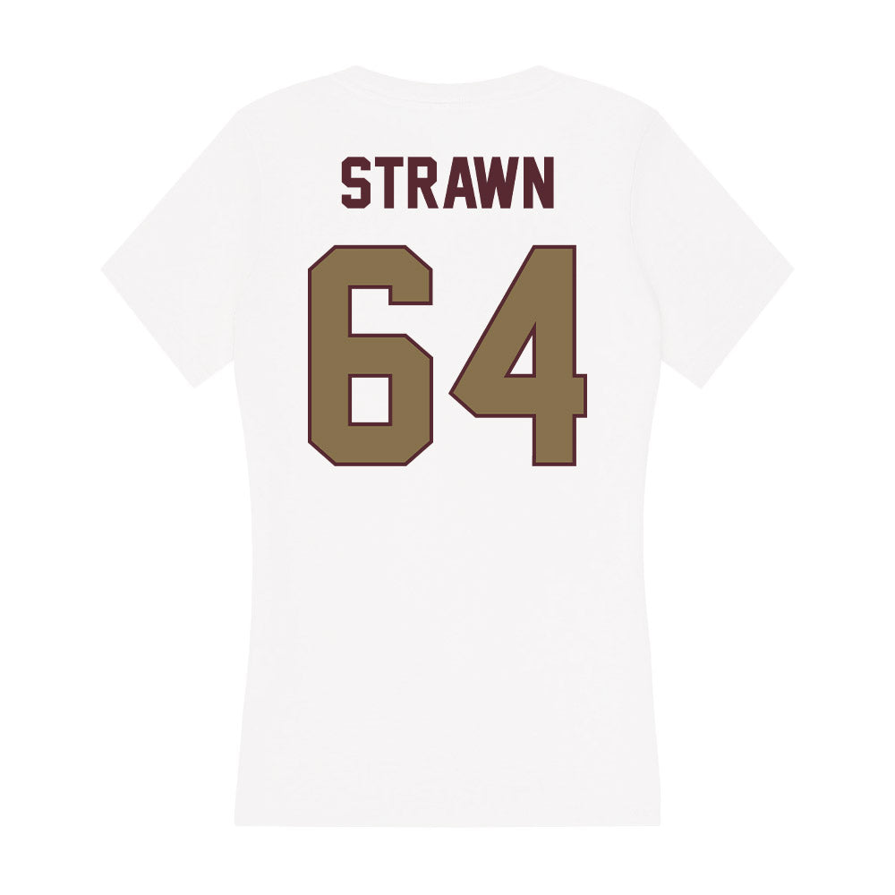 Texas State - NCAA Football : Dorion Strawn - Women's V-Neck T-Shirt-1