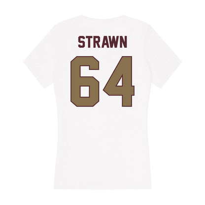 Texas State - NCAA Football : Dorion Strawn - Women's V-Neck T-Shirt-1