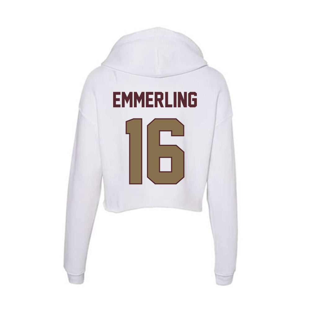 Texas State - NCAA Women's Volleyball : caelyn emmerling - Women's Crop Fleece Hoodie-1