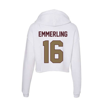 Texas State - NCAA Women's Volleyball : caelyn emmerling - Women's Crop Fleece Hoodie-1