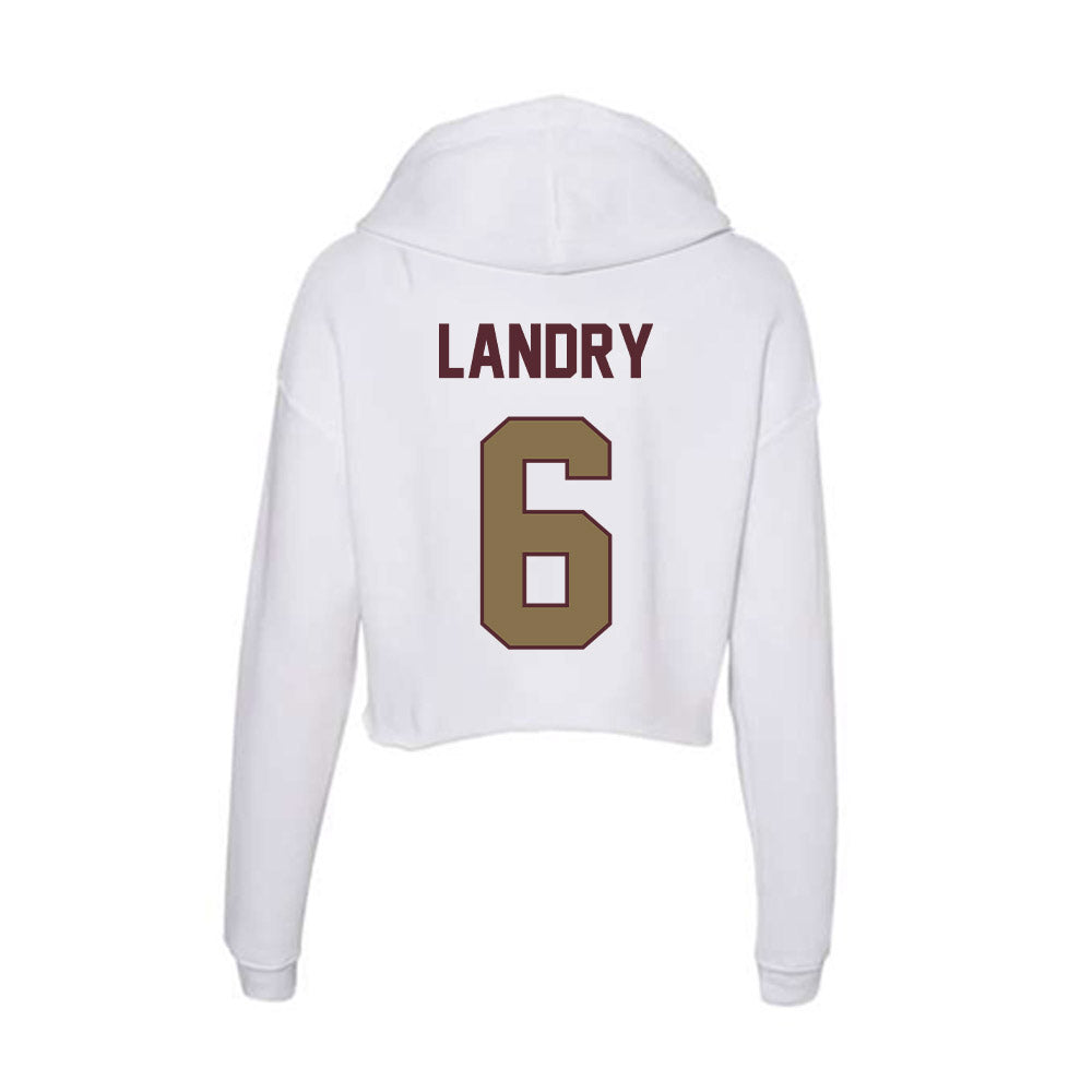 Texas State - NCAA Football : Jo’Laison Landry - Women's Crop Fleece Hoodie-1