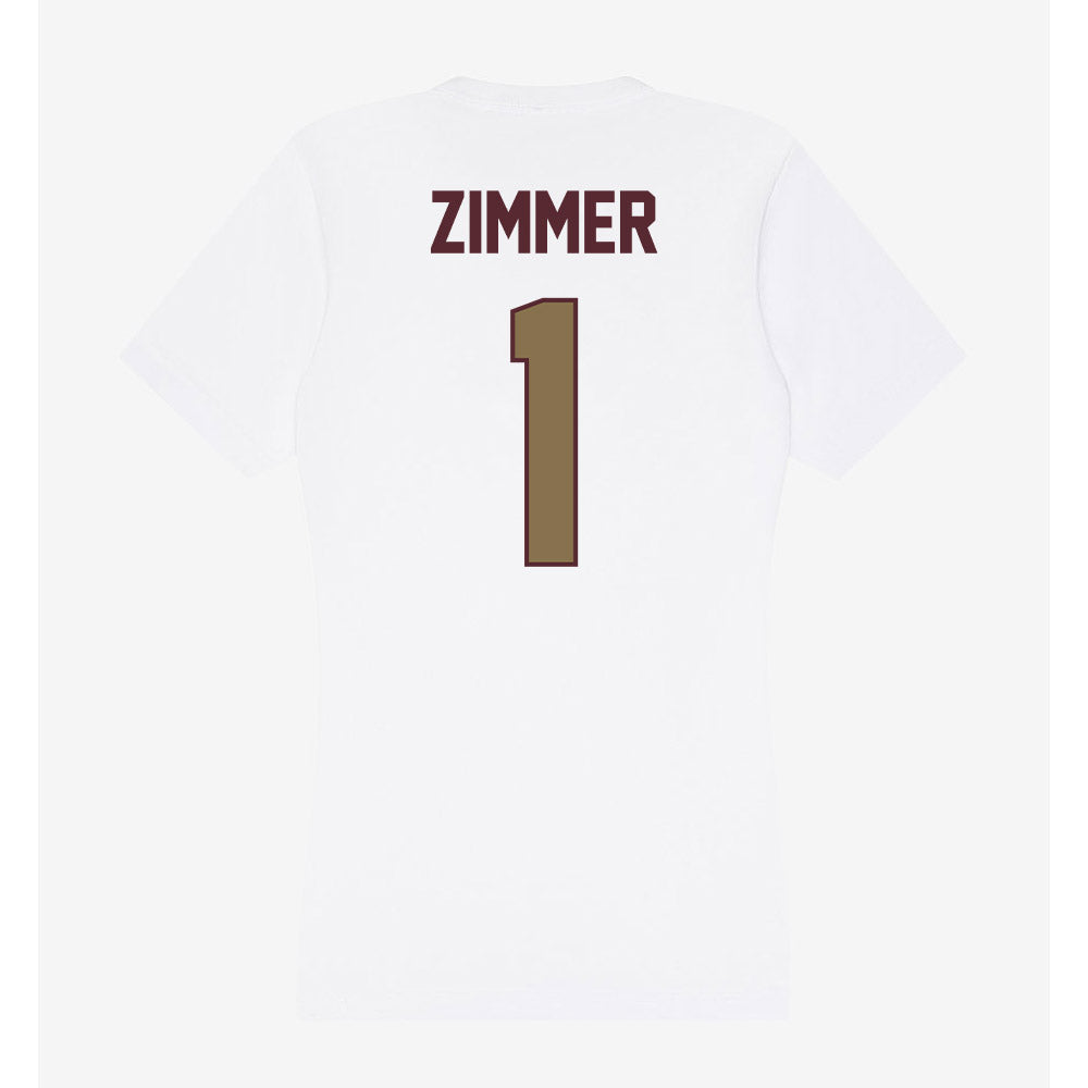 Texas State - NCAA Softball : Cadee Zimmer - Women's V-Neck T-Shirt-1