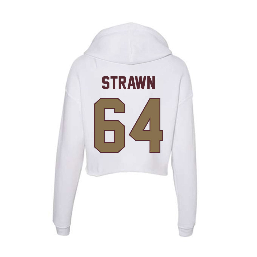 Texas State - NCAA Football : Dorion Strawn - Women's Crop Fleece Hoodie-1