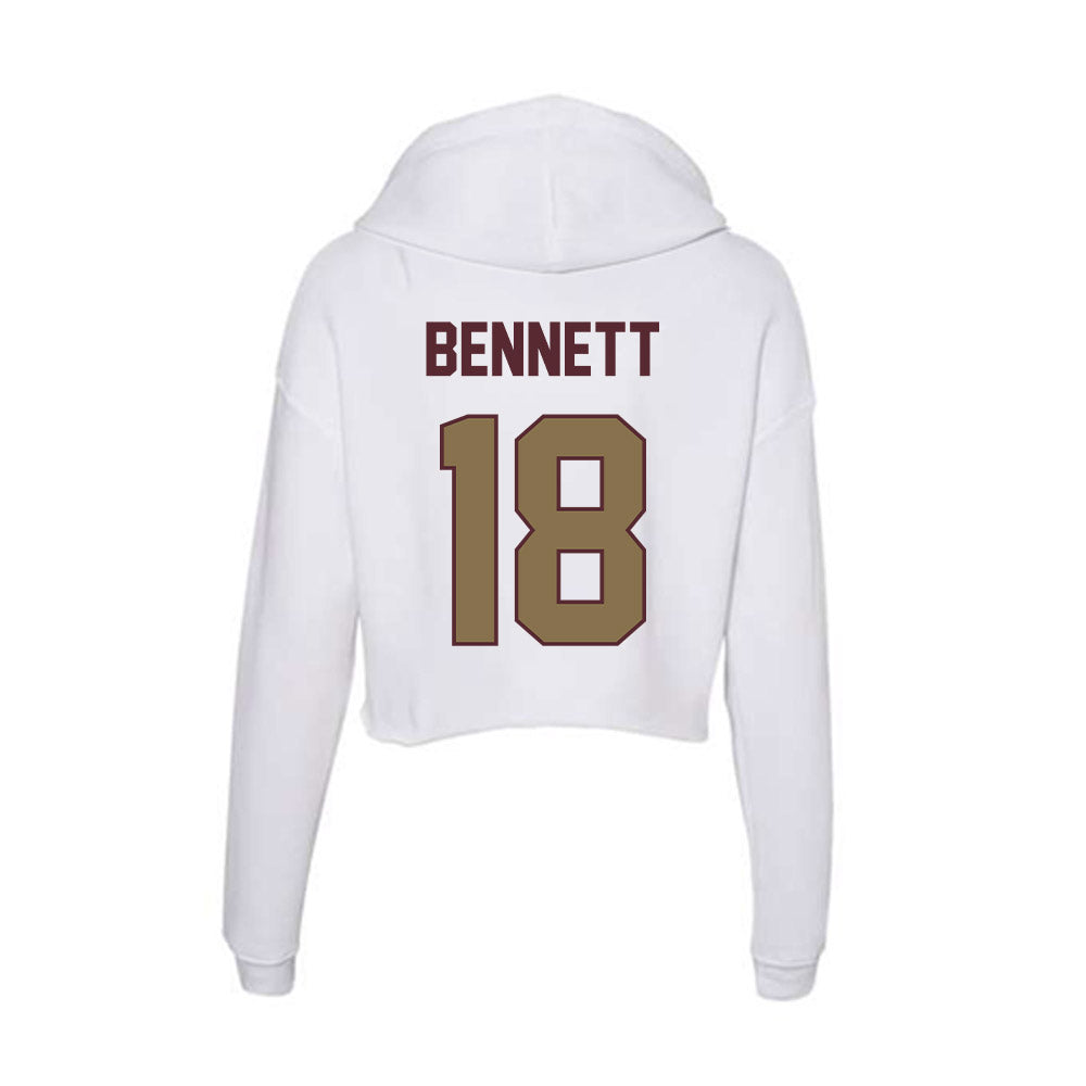 Texas State - NCAA Women's Volleyball : India Bennett - Women's Crop Fleece Hoodie-1
