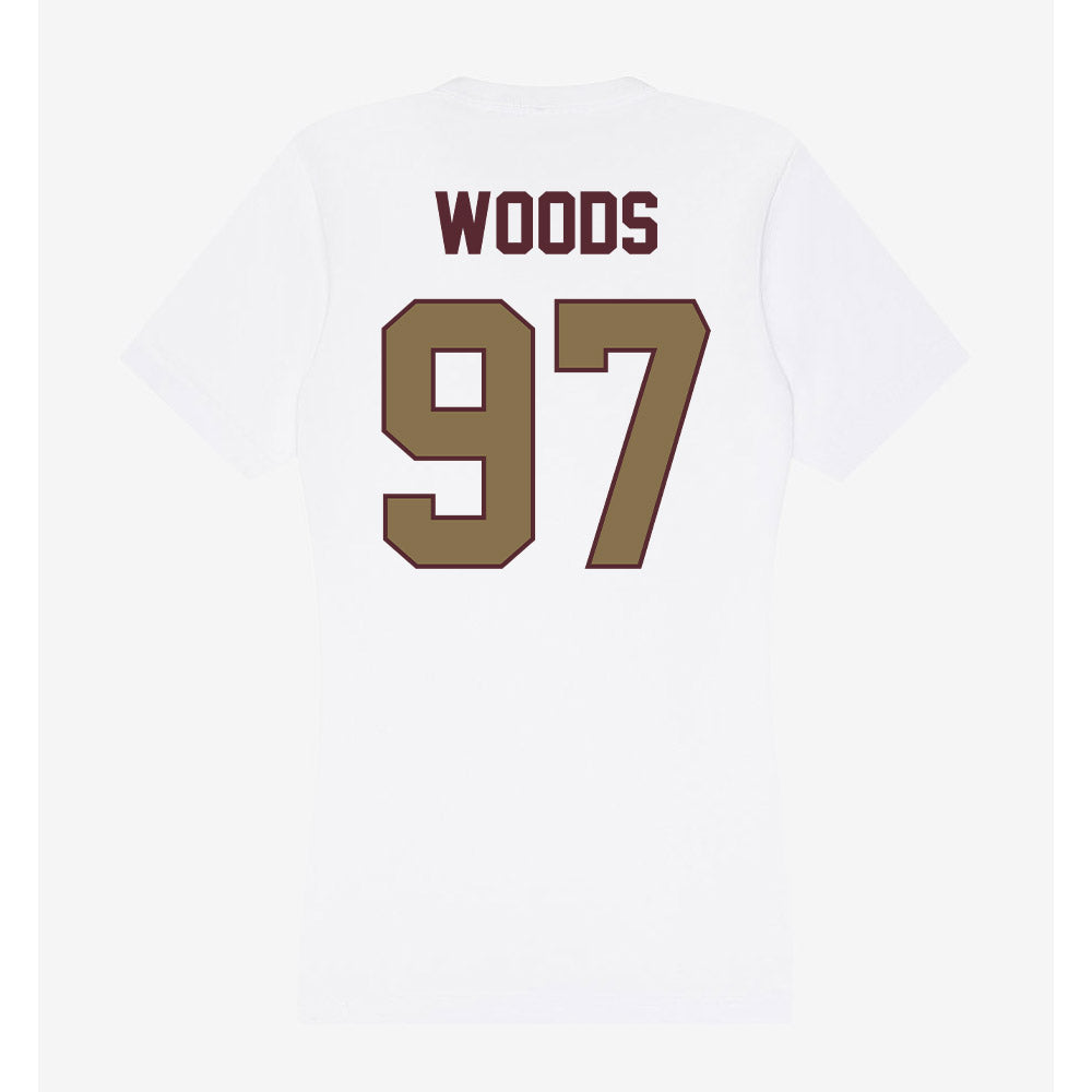 Texas State - NCAA Football : Devarrick Woods - Women's V-Neck T-Shirt-1