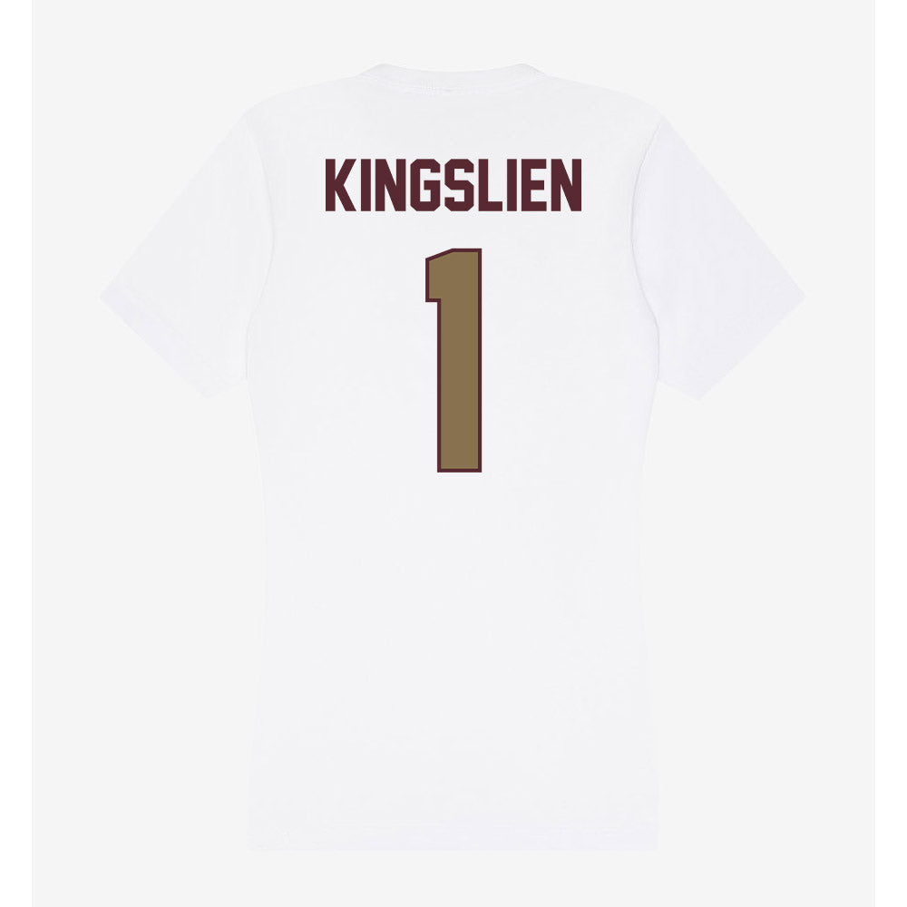 Texas State - NCAA Softball : Maddie Kingslien - Women's V-Neck T-Shirt-1