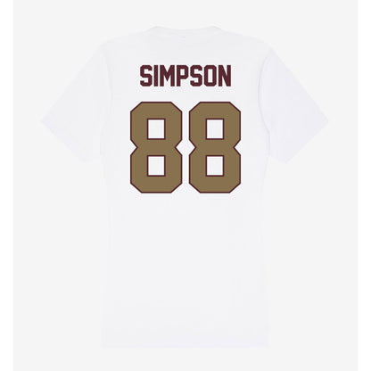 Texas State - NCAA Football : Jake Simpson - Women's V-Neck T-Shirt-1