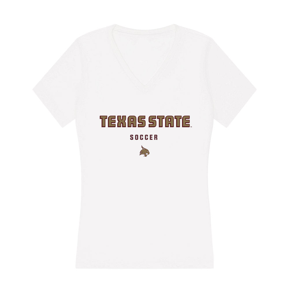 Texas State - NCAA Women's Soccer : Kaylie Smith - Women's V-Neck T-Shirt-0