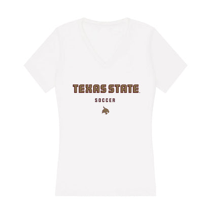 Texas State - NCAA Women's Soccer : Kaylie Smith - Women's V-Neck T-Shirt-0