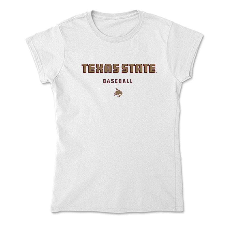 Texas State - NCAA Baseball : Cayden Byrd - Soft Style Women’s T-Shirt-0